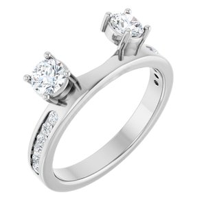 Platinum 5/8 CTW Lab-Grown Diamond Wrap-Style Ring Enhancer