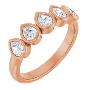 14K Rose Gold 3/4 CTW Natural Diamond Anniversary Band