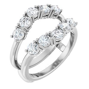 Platinum 1 1/5 CTW Natural Diamond Ring Guard