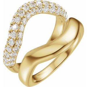 14K Yellow Gold 1 CTW Lab-Grown Diamond Ring Guard