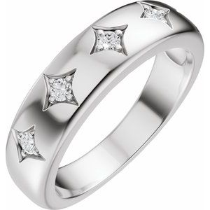 14K White Gold 1/10 CTW Lab-Grown Diamond Anniversary Band