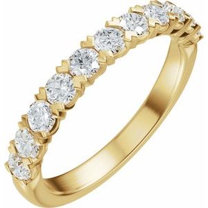 14K Yellow Gold 3/4 CTW Lab-Grown Diamond Anniversary Band