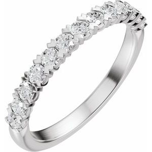 Platinum 1/2 CTW Natural Diamond Anniversary Band