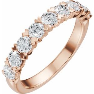 14K Rose Gold 9/10 CTW Lab-Grown Diamond Anniversary Band