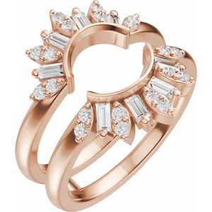 14K Rose Gold 3/8 CTW Lab-Grown Diamond Ring Guard