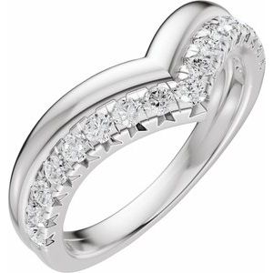 Platinum 1/3 CTW Lab-Grown Diamond Contour Band