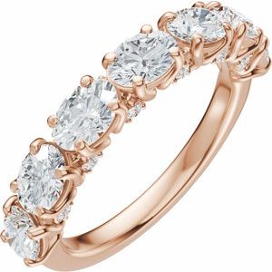 14K Rose Gold 1 7/8 CTW Natural Diamond Anniversary Band