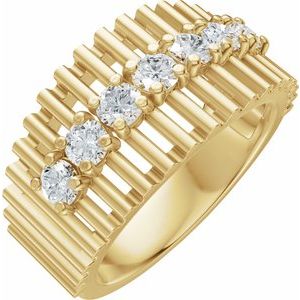 14K Yellow Gold 5/8 CTW Lab-Grown Diamond Anniversary Band