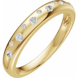 14K Yellow Gold 1/5 CTW Lab-Grown Diamond Anniversary Band