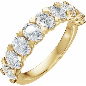 14K Yellow Gold 2 1/3 CTW Natural Diamond Anniversary Band