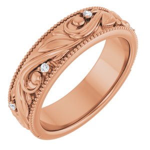 14K Rose Gold .06 CTW Lab-Grown Diamond Band Size 10