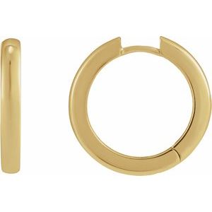 14K Yellow Gold Hinged 20 mm Hoop Earring