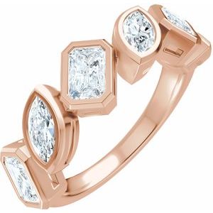 14K Rose Gold 1 3/4 CTW Lab-Grown Diamond Anniversary Band