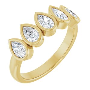 14K Yellow Gold 1 CTW Natural Diamond Anniversary Band