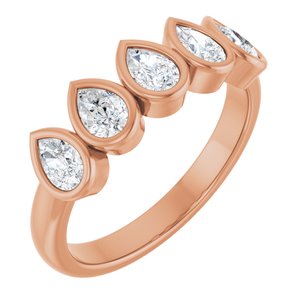 14K Rose Gold 3/4 CTW Natural Diamond Anniversary Band
