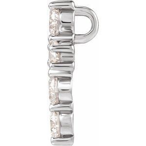 14K White Gold 1/2 CTW Lab-Grown Diamond Pendant