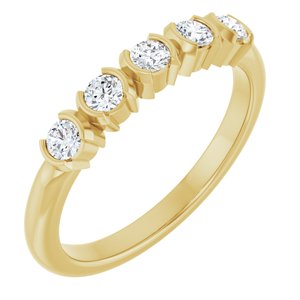 14K Yellow Gold 1/3 CTW Lab-Grown Diamond Anniversary Band