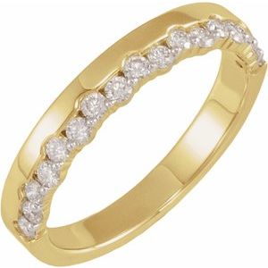 14K Yellow Gold 3/8 CTW Natural Diamond Anniversary Band