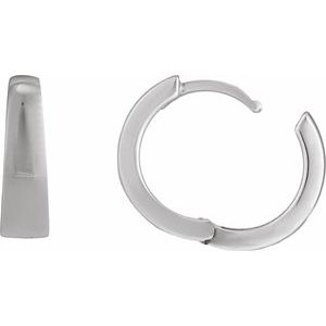 Sterling Silver Hinged 15 mm Hoop Earring