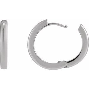 Sterling Silver Hinged 20 mm Hoop Earrings