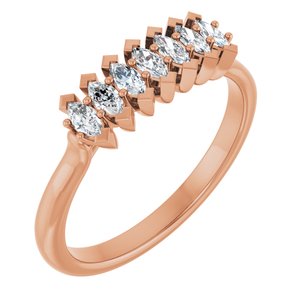 14K Rose Gold 1/3 CTW Natural Diamond Anniversary Band