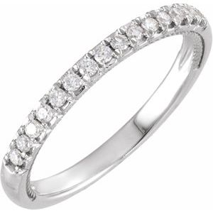 Platinum 1/5 CTW Natural Diamond Anniversary Band