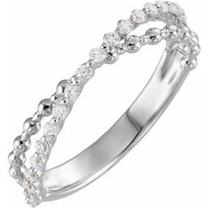 Platinum 1/4 CTW Natural Diamond Anniversary Band