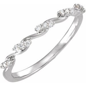Platinum 1/8 CTW Natural Diamond Anniversary Band