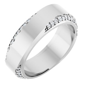 Platinum 1/3 CTW Lab-Grown Diamond Band Size 7