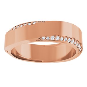 14K Rose Gold 1/3 CTW Natural Diamond Band Size 7