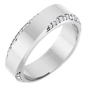 Platinum 1/4 CTW Natural Diamond Band Size 6