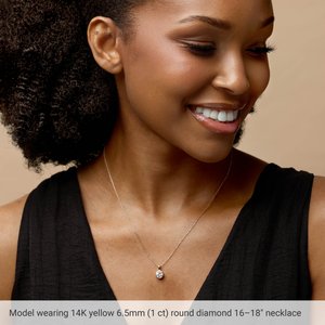 Platinum 1/2 CT Lab-Grown Diamond Bezel-Set Solitaire 16-18" Necklace