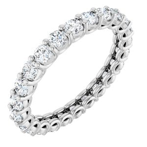 Platinum 1 CTW Natural Diamond Eternity Band