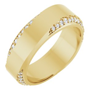 14K Yellow Gold 1/4 CTW Natural Diamond Band Size 4