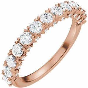 14K Rose Gold 1 CTW Lab-Grown Diamond Anniversary Band
