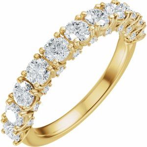 14K Yellow Gold 1 1/5 CTW Lab-Grown Diamond Anniversary Band