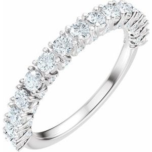 Platinum 7/8 CTW Natural Diamond Anniversary Band