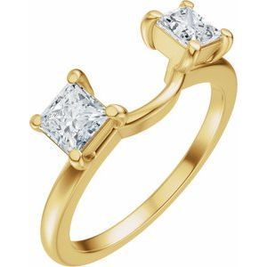 14K Yellow Gold 3/4 CTW Natural Diamond Wrap-Style Ring Enhancer