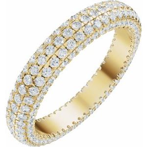 14K Yellow Gold 1 3/8 Lab-Grown Diamond Eternity Band