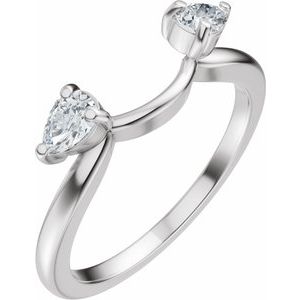 Platinum 1/3 CTW Natural Diamond Wrap-Style Enhancer