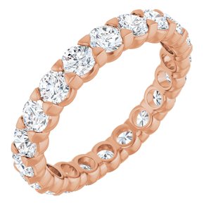 14K Rose Gold 1 1/2 CTW Lab-Grown Diamond Eternity Band Size 4.5