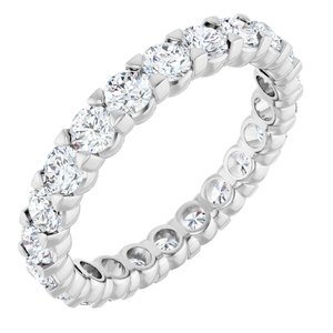 14K White Gold 1 3/4 CTW Natural Diamond Eternity Band Size 6.5