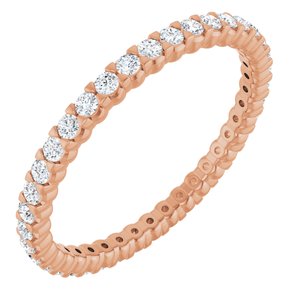 14K Rose Gold 3/8 CTW Lab-Grown Diamond Eternity Band Size 4.5