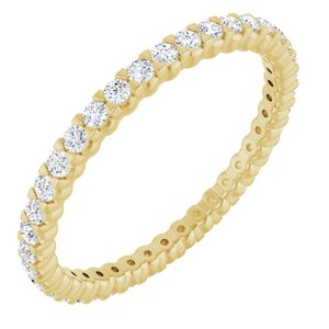 14K Yellow Gold 3/8 CTW Lab-Grown Diamond Eternity Band Size 4.5