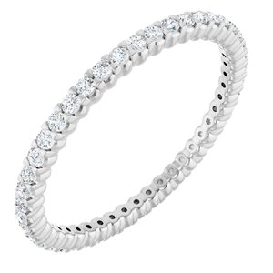 14K White Gold 1/2 CTW Lab-Grown Diamond Eternity Band Size 7.5