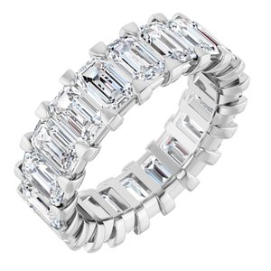 14K White Gold 6 1/2 CTW Natural Diamond Eternity Band Size 6