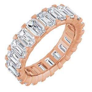 14K Rose Gold 6 3/4 CTW Natural Diamond Eternity Band Size 6.5