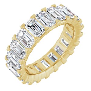 14K Yellow Gold 6 1/2 CTW Natural Diamond Eternity Band Size 5.5