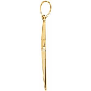 14K Yellow Gold Cross Pendant