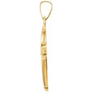 14K Yellow Gold 20x13.8 mm Cross Pendant
